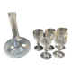 Decanter and 6 crystal cut glasses XIXth