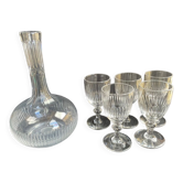 Carafe et 6 verres cristal taillé XIXème