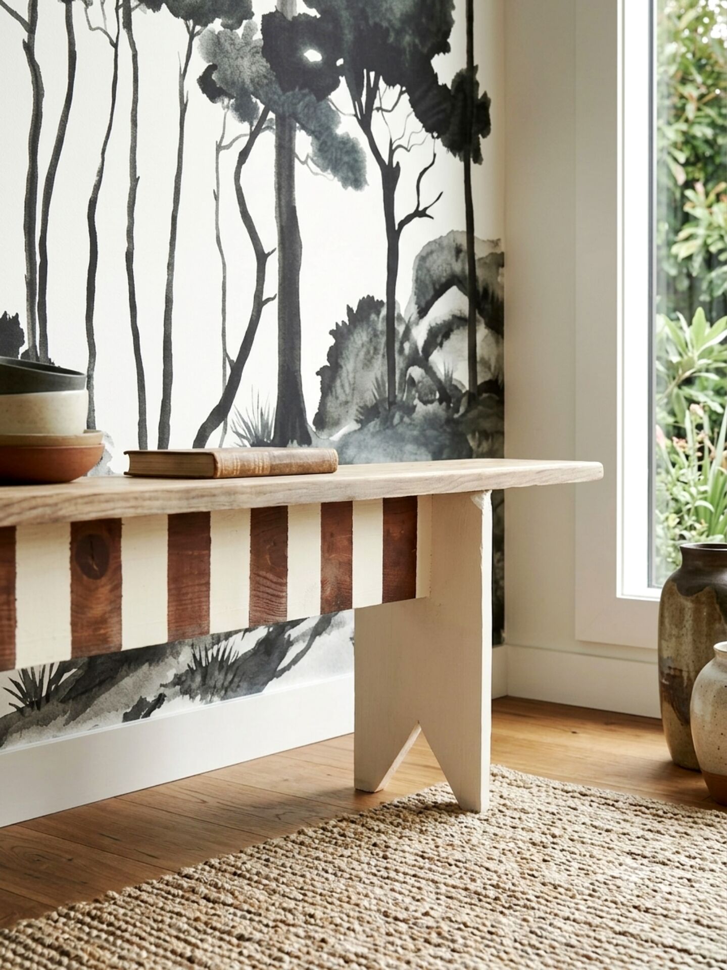 Large farmhouse bench