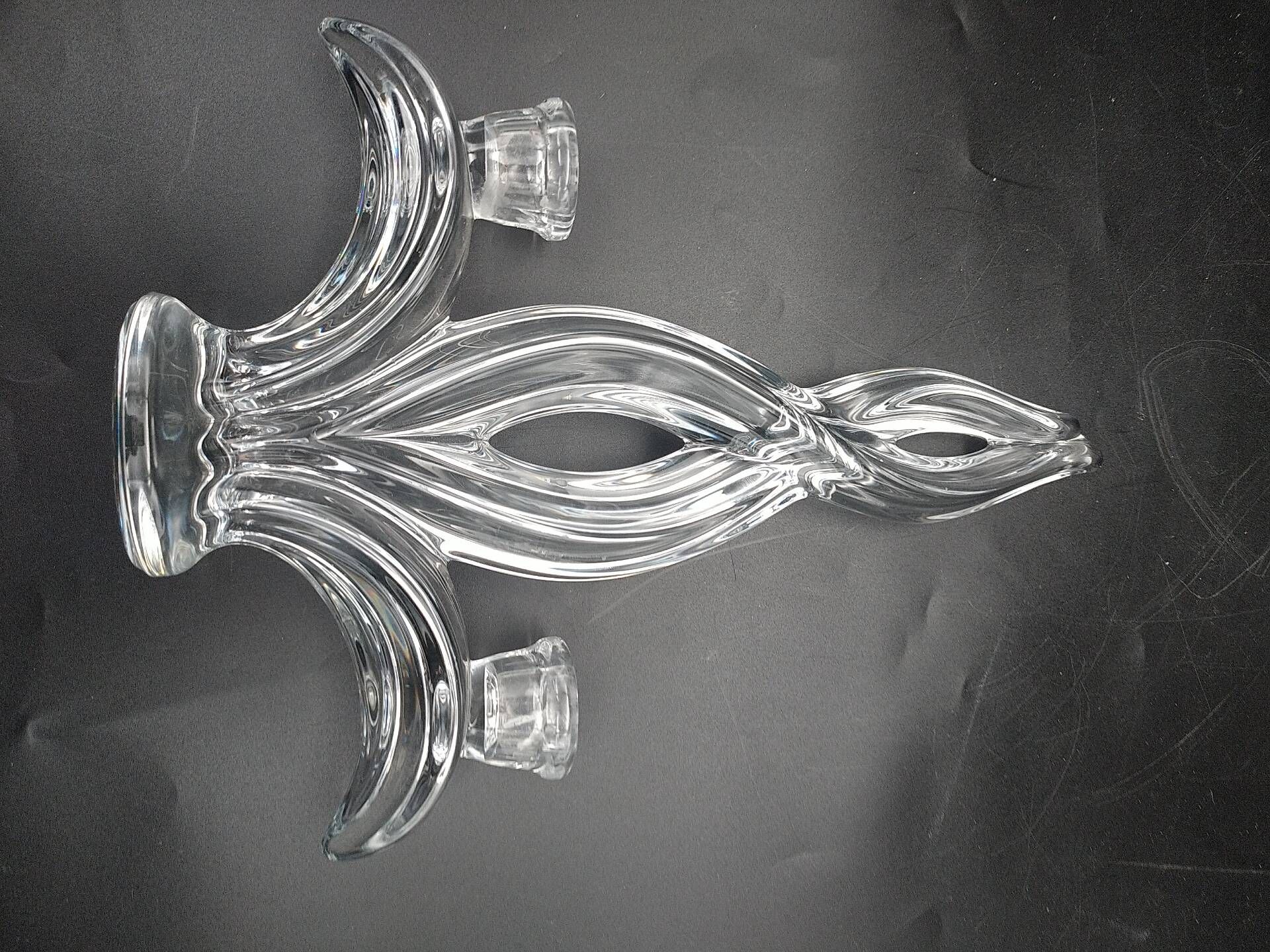4 crystal lily candle holders from Vannes le Châtel.