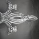 4 crystal lily candle holders from Vannes le Châtel.