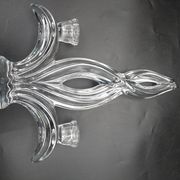 4 Bougeoirs lys en cristal de Vannes le Châtel .