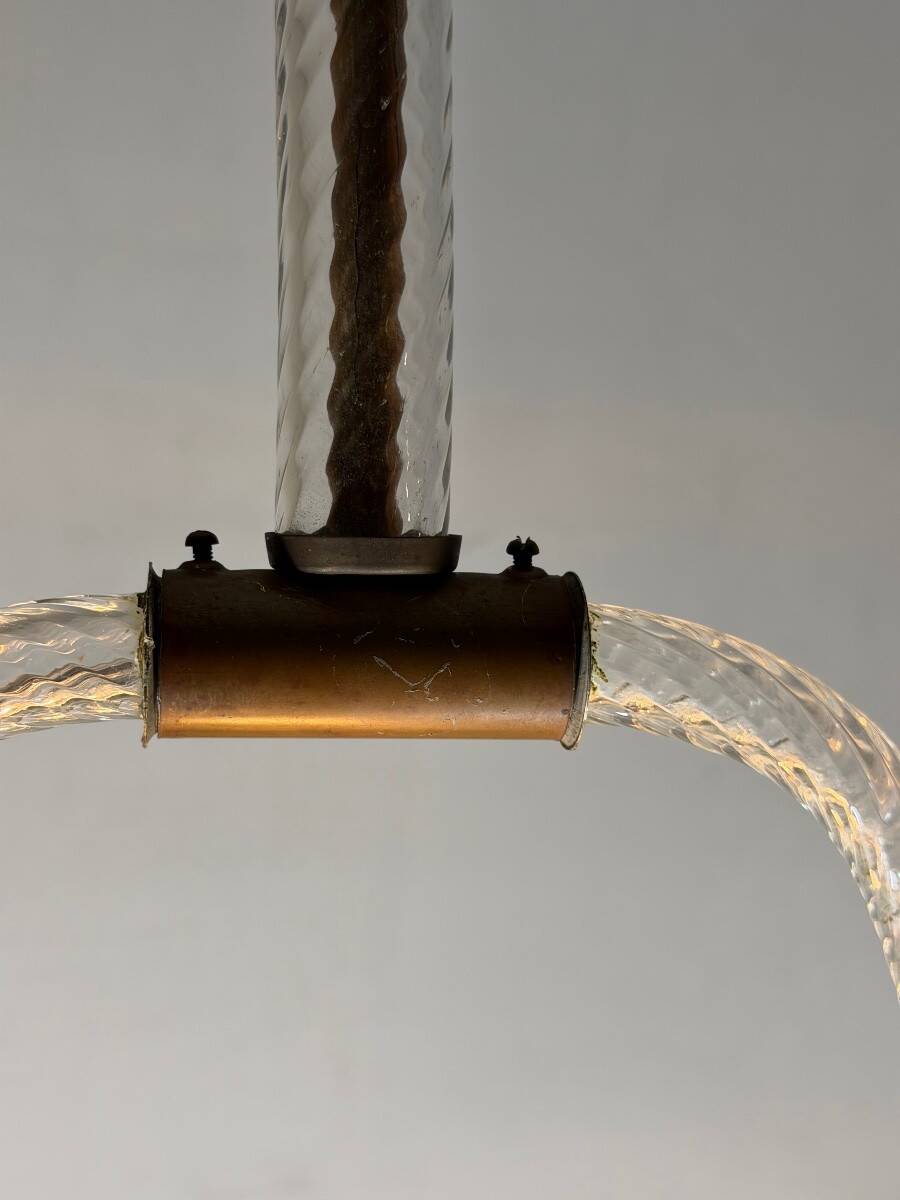 Venetian lustre in colourless Murano glass from around 1950