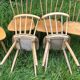 Chaises de bistrot rustique vintage Années 60