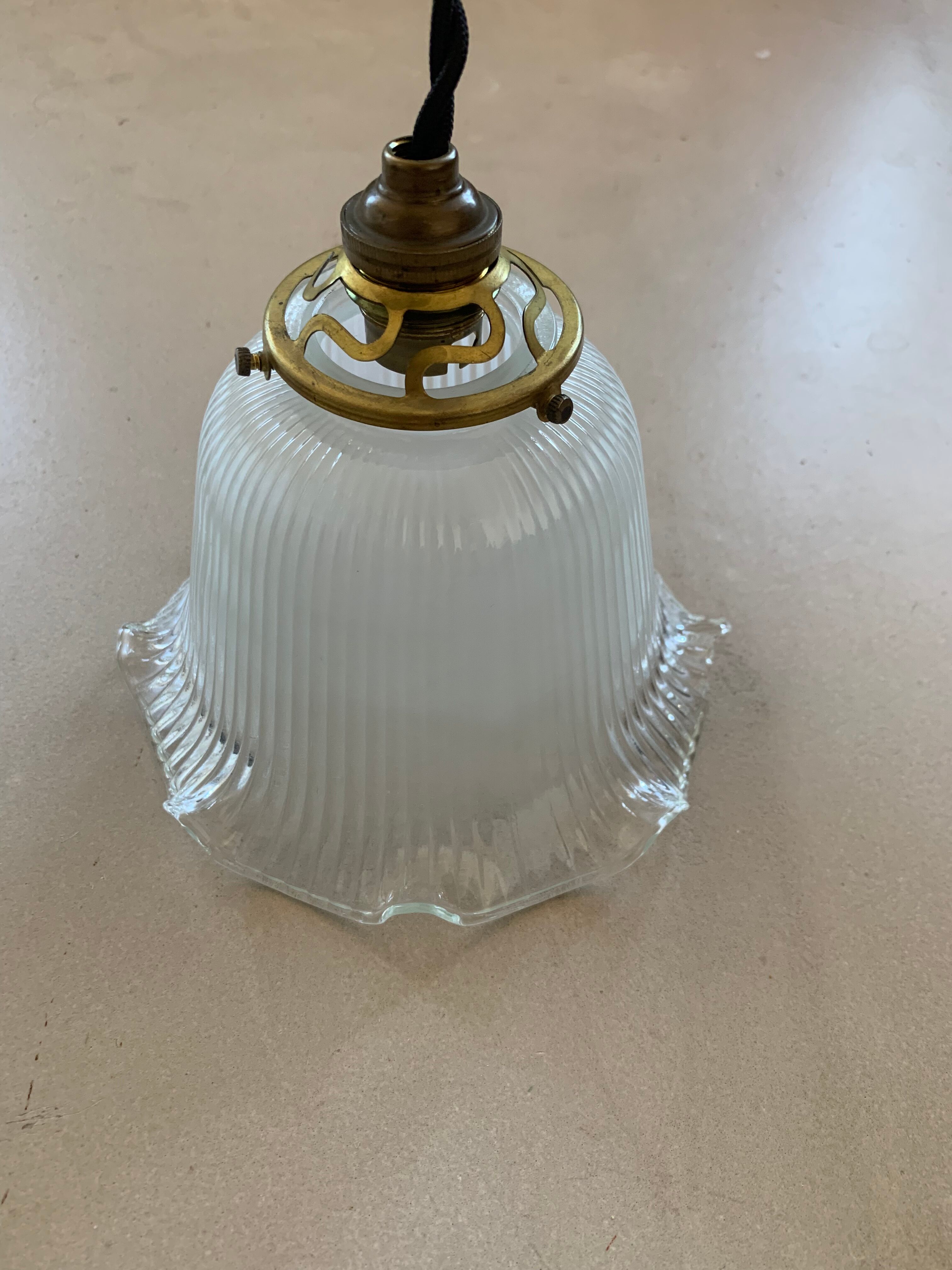 Old holophane lampshade