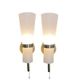 Pair of Mid-Century Glass Sconces