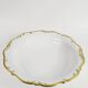 Antique shallow dish in gilded porcelain, Tirschenreuth, Bavaria, late 19th century.