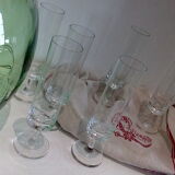 Set of 6 crystal flutes