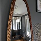 Large rattan mirror 60'