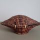Vintage wicker shell basket, French bohemian decoration.
