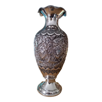 Persian silver vase
