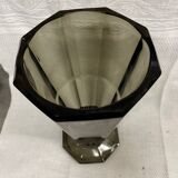 Josef hoffmann art deco design smoked glass vase