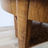 Art Decò Round Walnut Coffee Table