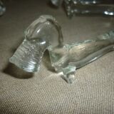 11 glass art deco knife holder/rest