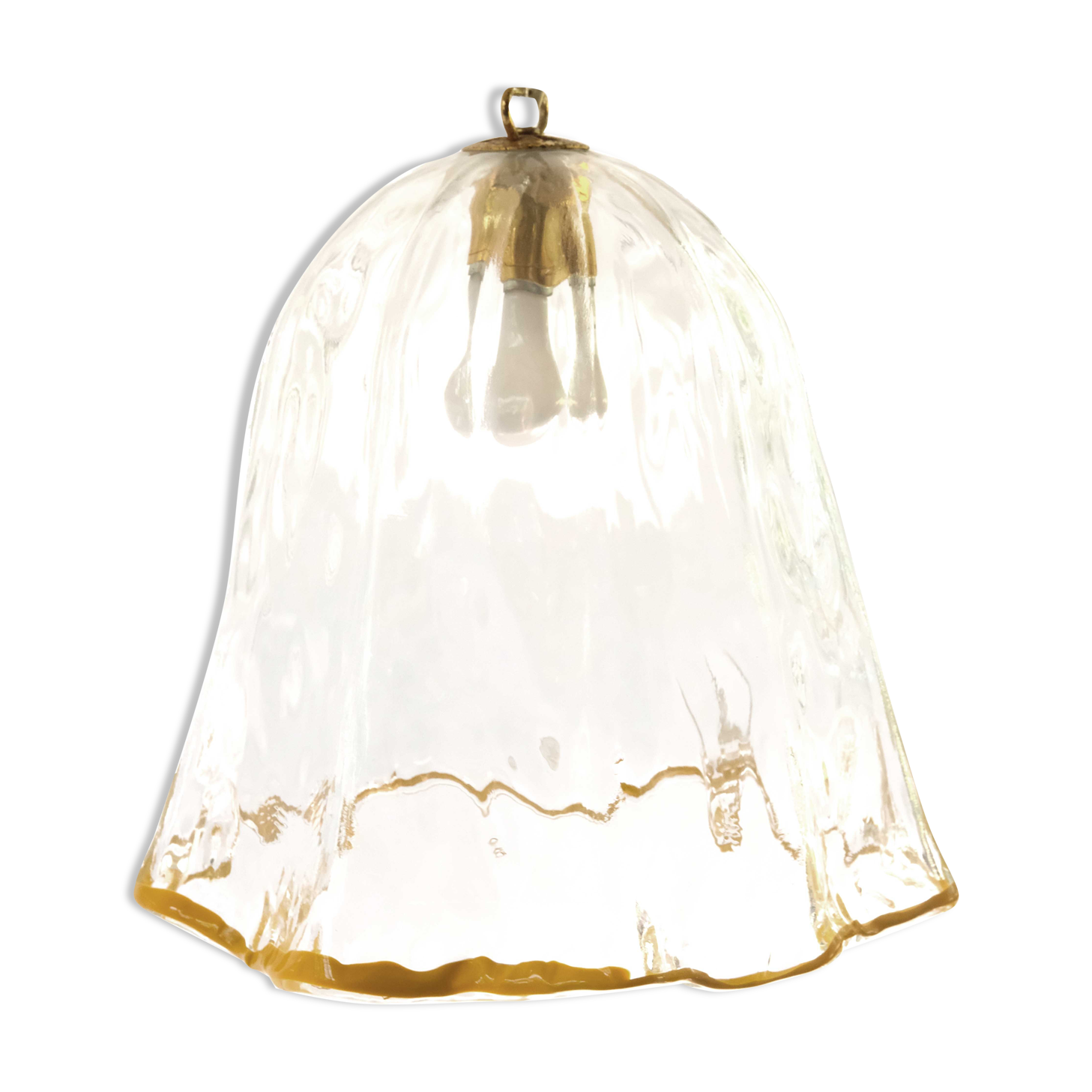 La murrina ceiling lamp in murano glass, italy 1970's