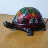 Turtle lamp in glass paste.