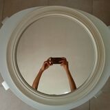Vintage round resin mirror from the 60s/70s