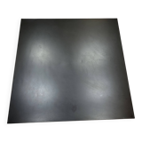 Mat black metal coffee table and 4 stackable stools.