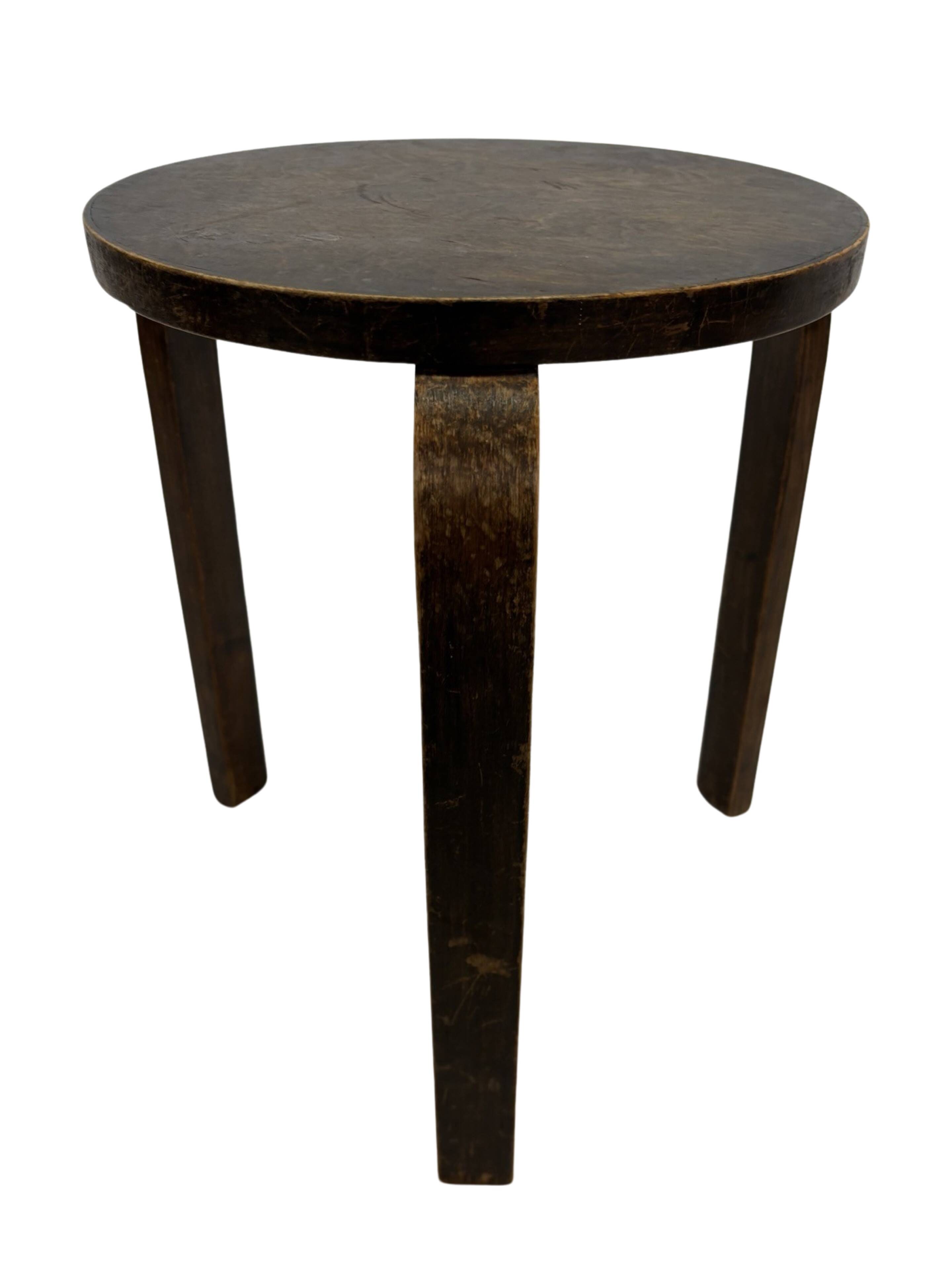 Vintage Alvar Aalto model 60 stool attributed to