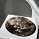 Medium petrified wood dish or pocket emptier, predominantly gray 1137