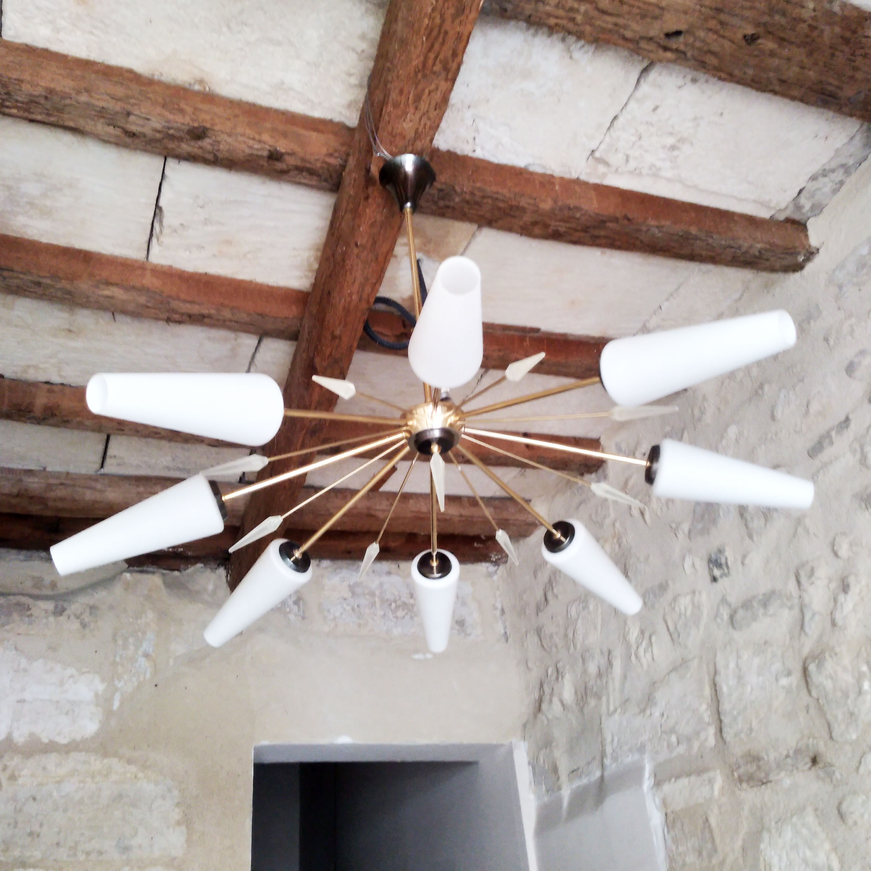 1960 sun chandelier