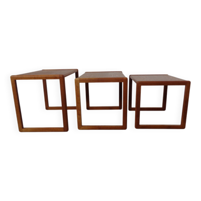 Danish Teak Nesting Tables by Preben Schou, 1960s, Set of 3