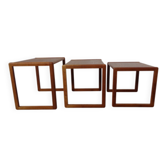 Danish Teak Nesting Tables by Preben Schou, 1960s, Set of 3
