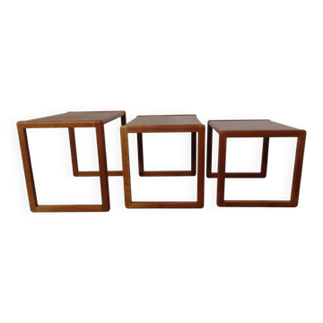 Danish Teak Nesting Tables by Preben Schou, 1960s, Set of 3