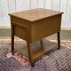 English mahogany sewing cabinet from the 1970s