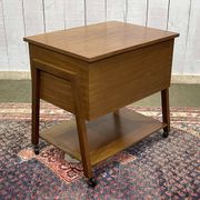 English mahogany sewing cabinet from the 1970s
