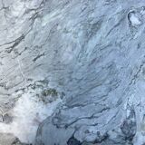 Large oval matte marble bistro table