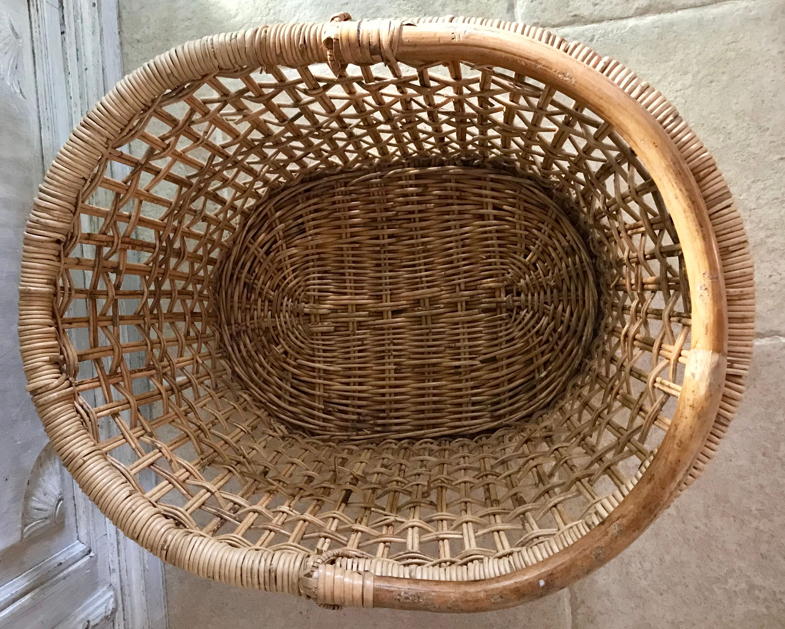 Vintage wicker basket