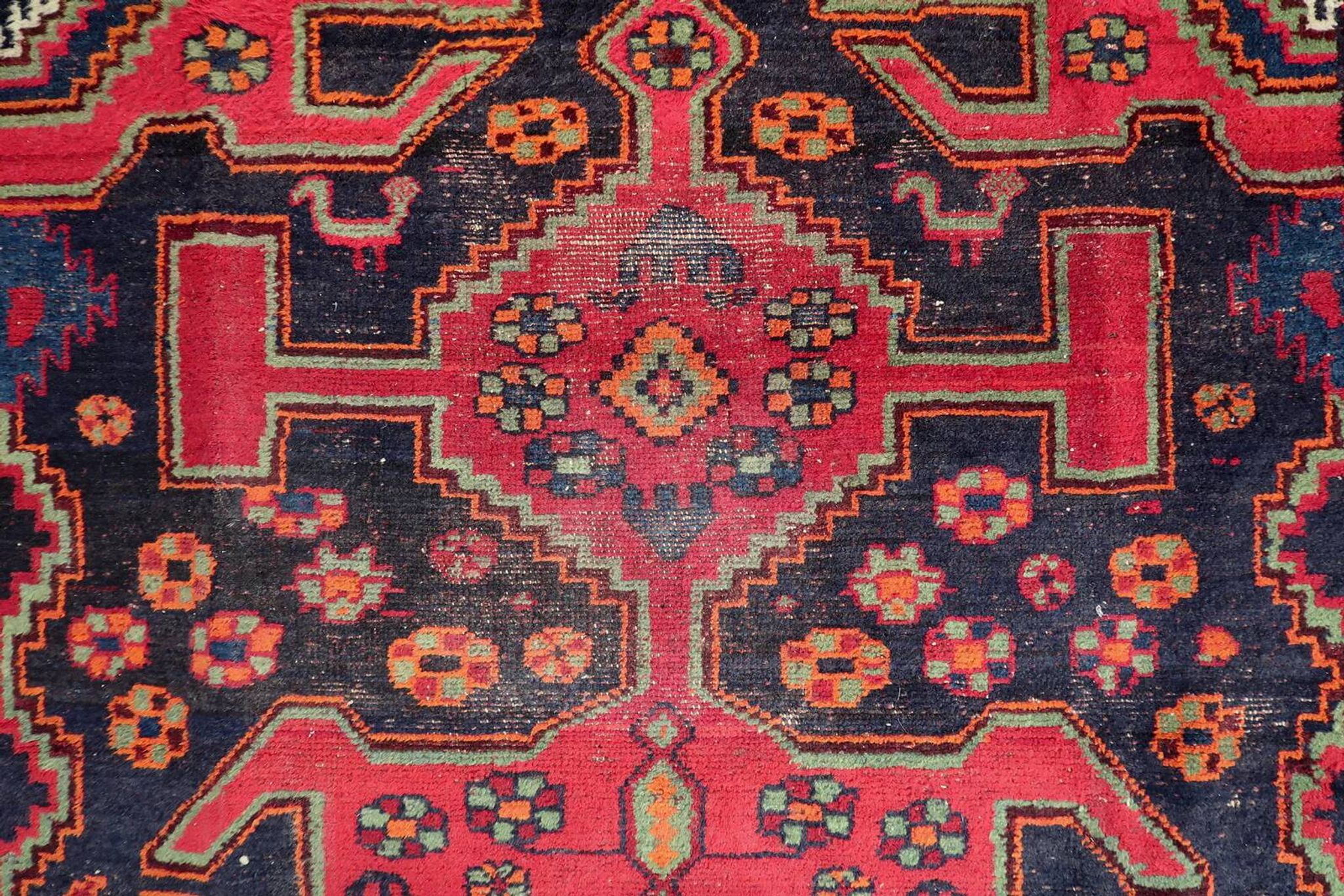Tapis persan Hamadan antique des années 1930 160 cm x 241 cm
