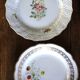 8 small paired plates Badonviller Saint Amand Rose Luzin Digoin Sarreg