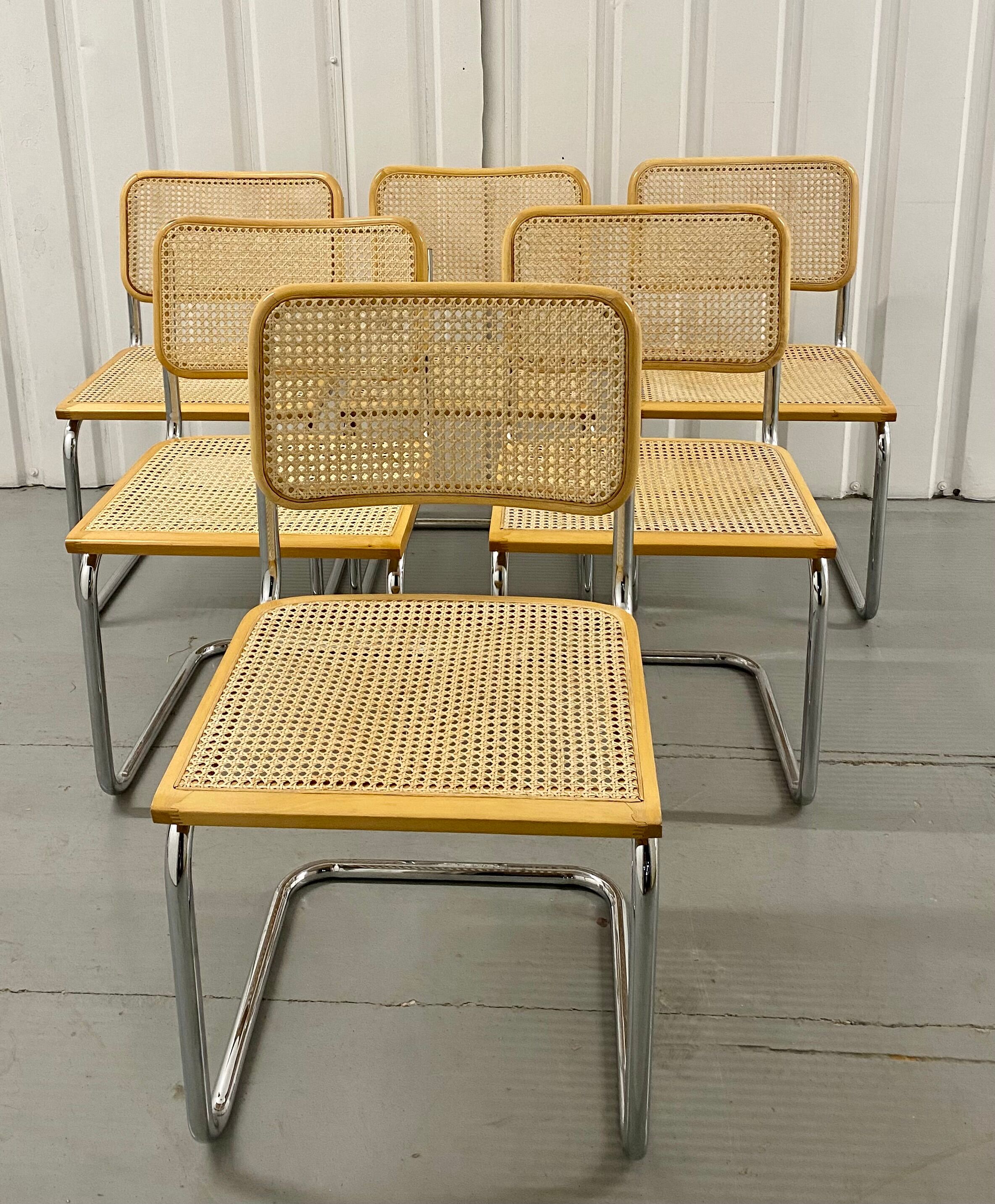 Ensemble de 6 chaises cesca par Marcel Breuer