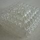 Vintage square ceiling light in 70s molded glass