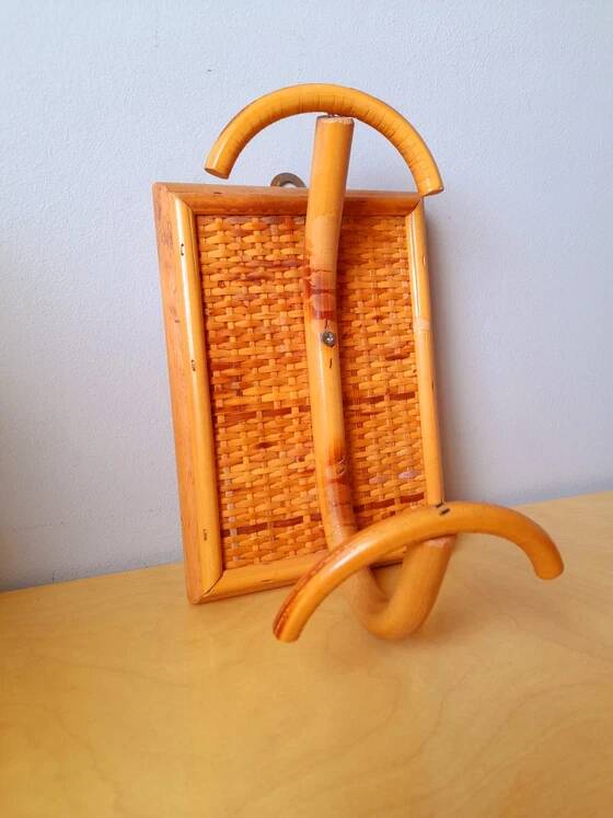 1960s rattan wall hook