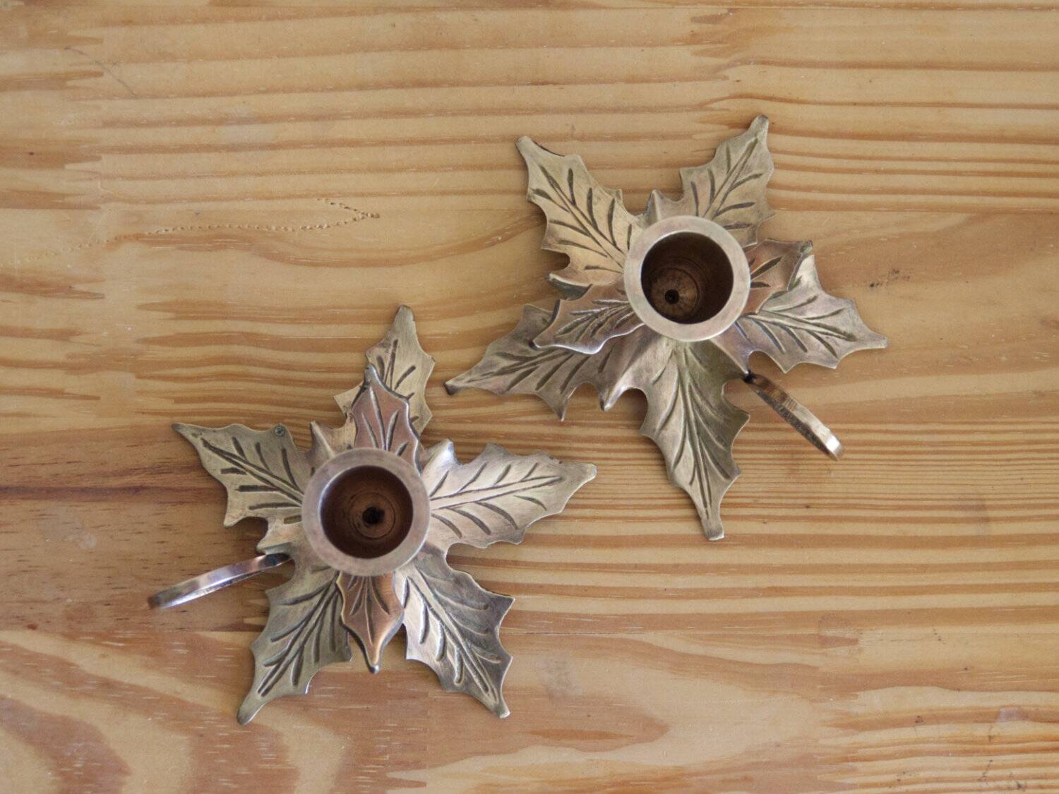 Pair of brass candlesticks