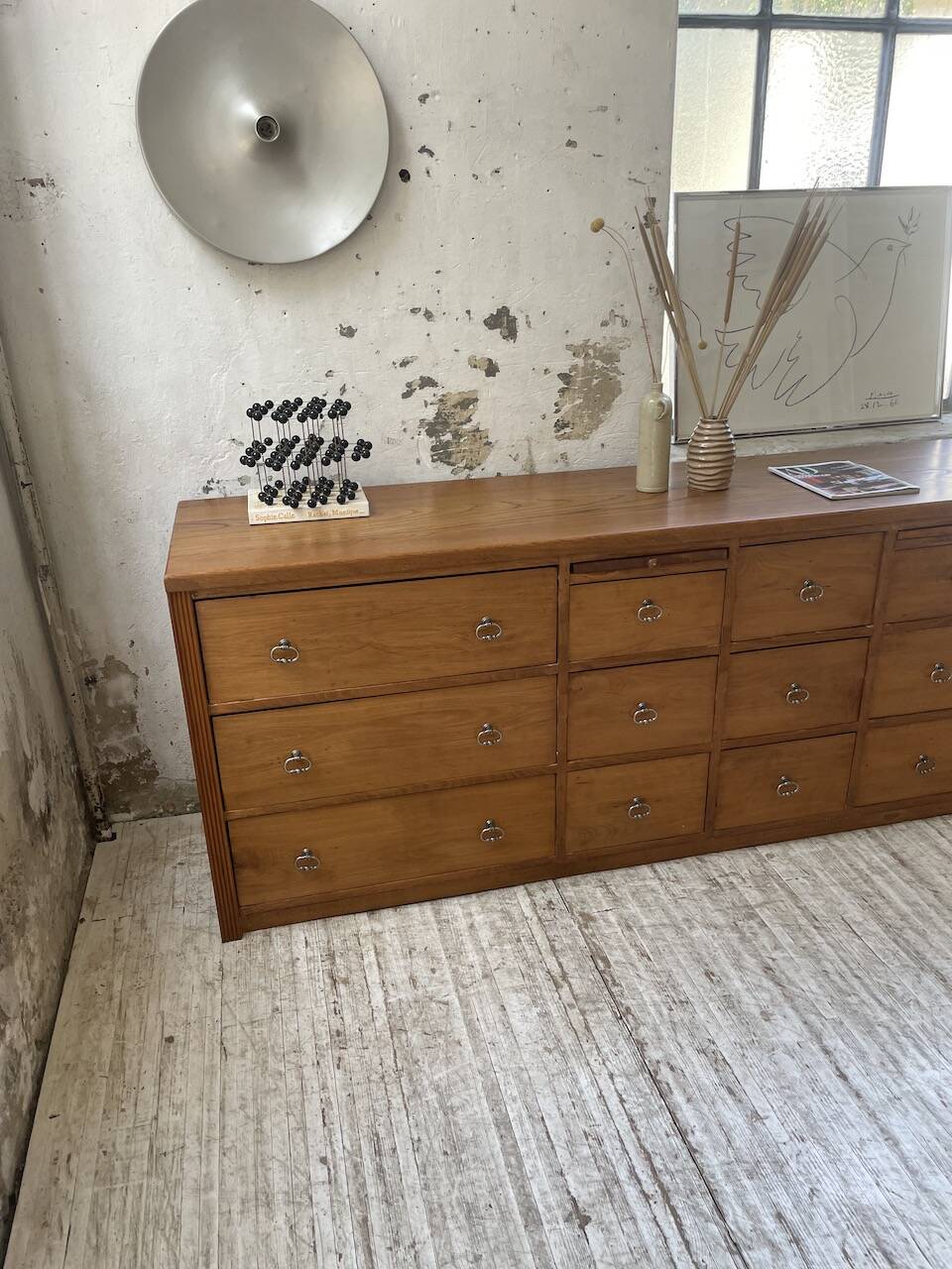 XXL golden oak craft furniture from the 50s