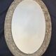 Erco large melted ice acrylic glass illuminated oval wall mirror, 1970s