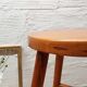 Tabouret bois clair années 70