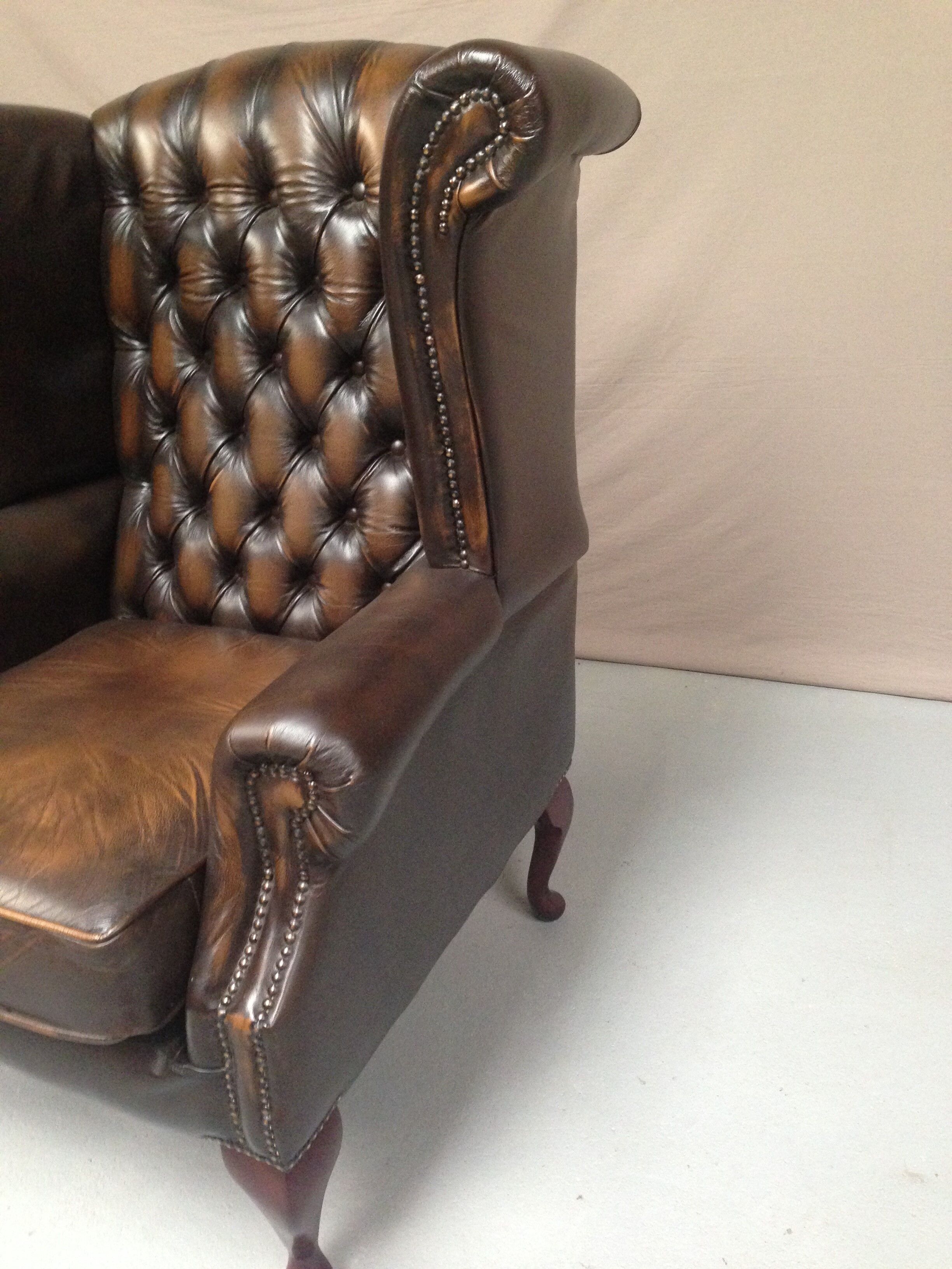 Flesh chesterfield wing Chair