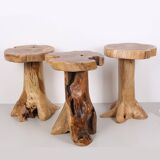 Natural teak tree root table 35x50 cm