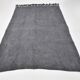 5x8 Anthracite Grey Handwoven Vintage Kilim Rug, 159x235 Cm