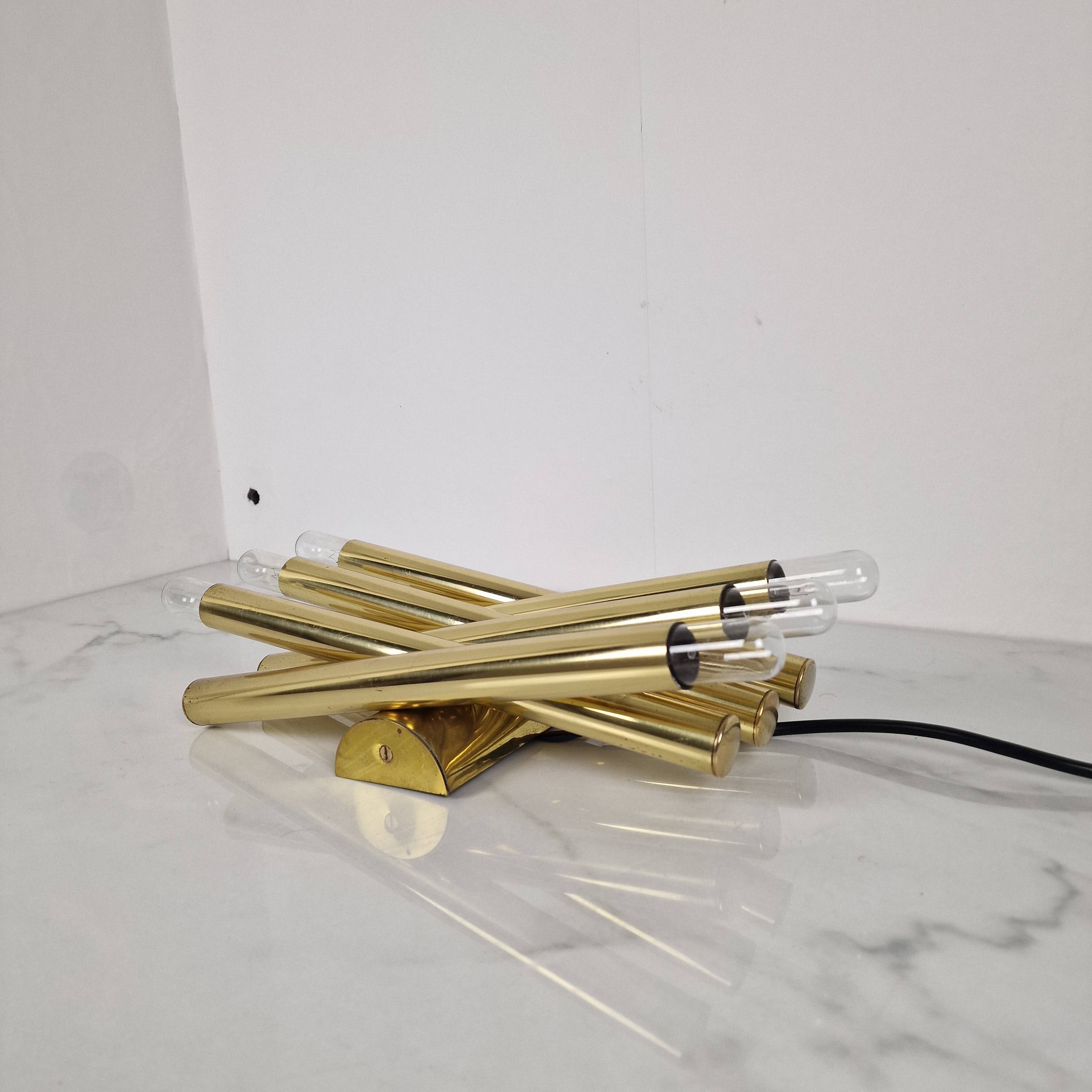 Italian Wall Lamp with Six Lights, in the Style of Gaetano Sciolari, circa