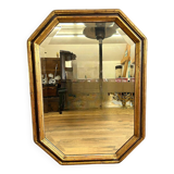 Grand miroir octogonal doré - 446008