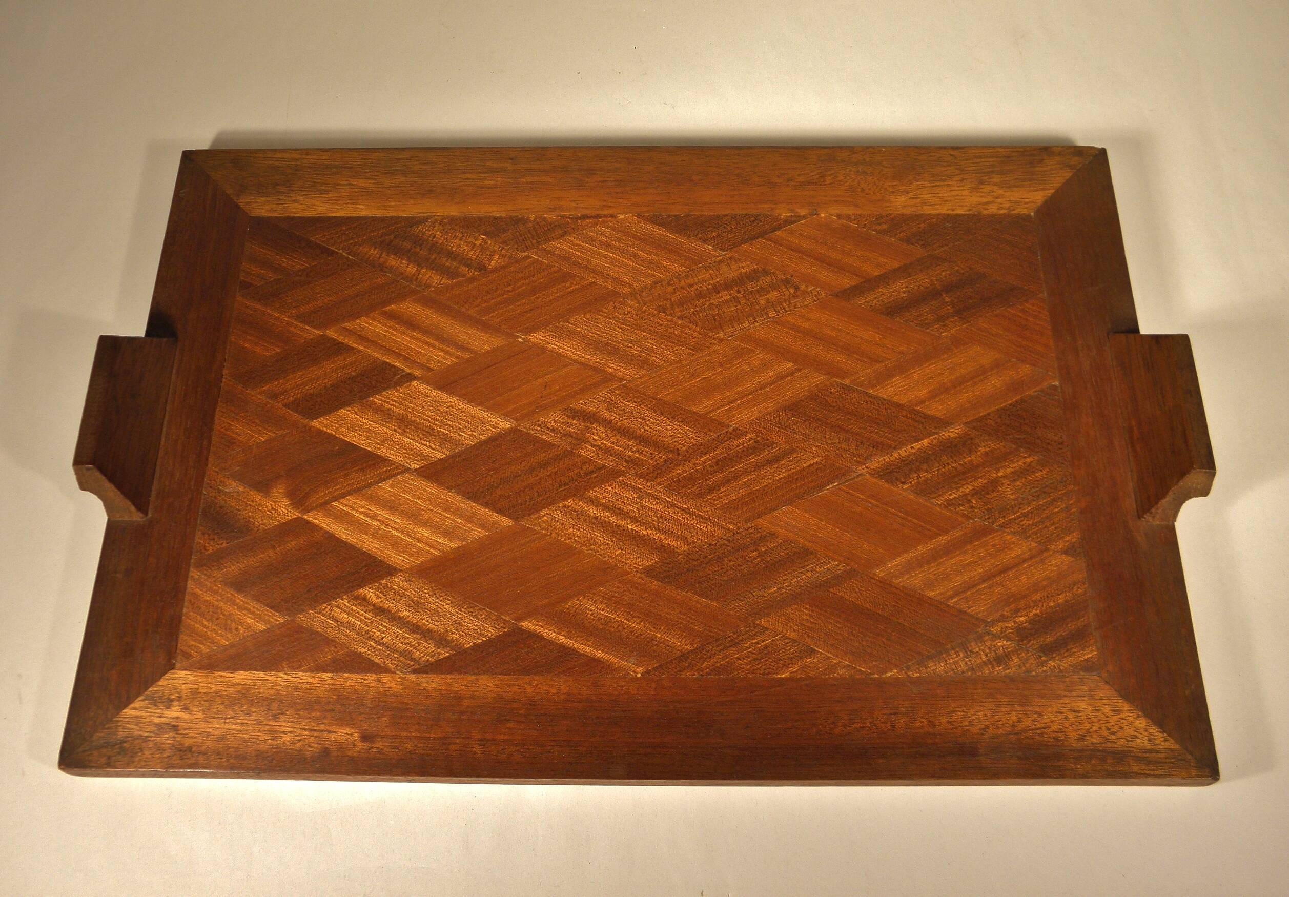 Art Deco marquetry tray 47 x 30