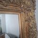 Grand miroir ancien monumental 185x145 bois doré glace biseautée style
