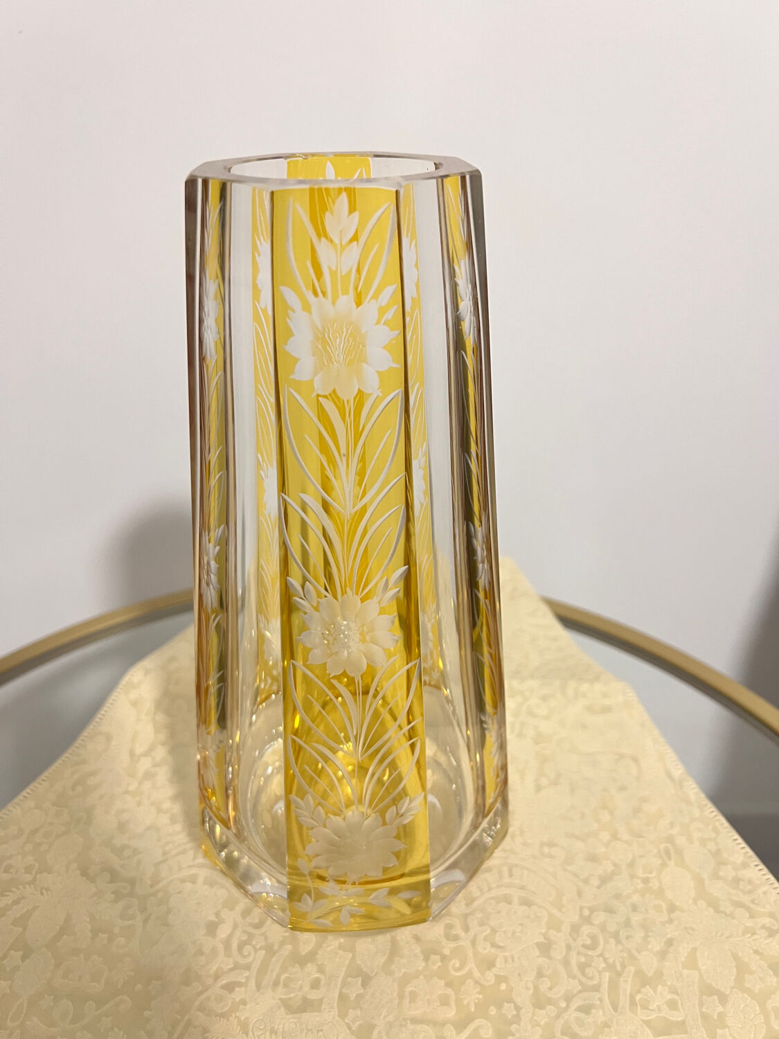 Bohemian crystal vase