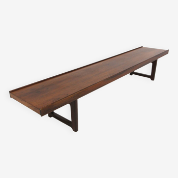 "Krobo" bench in rosewood, Torbjørn Afdal for Bruksbo, Norway, 1960